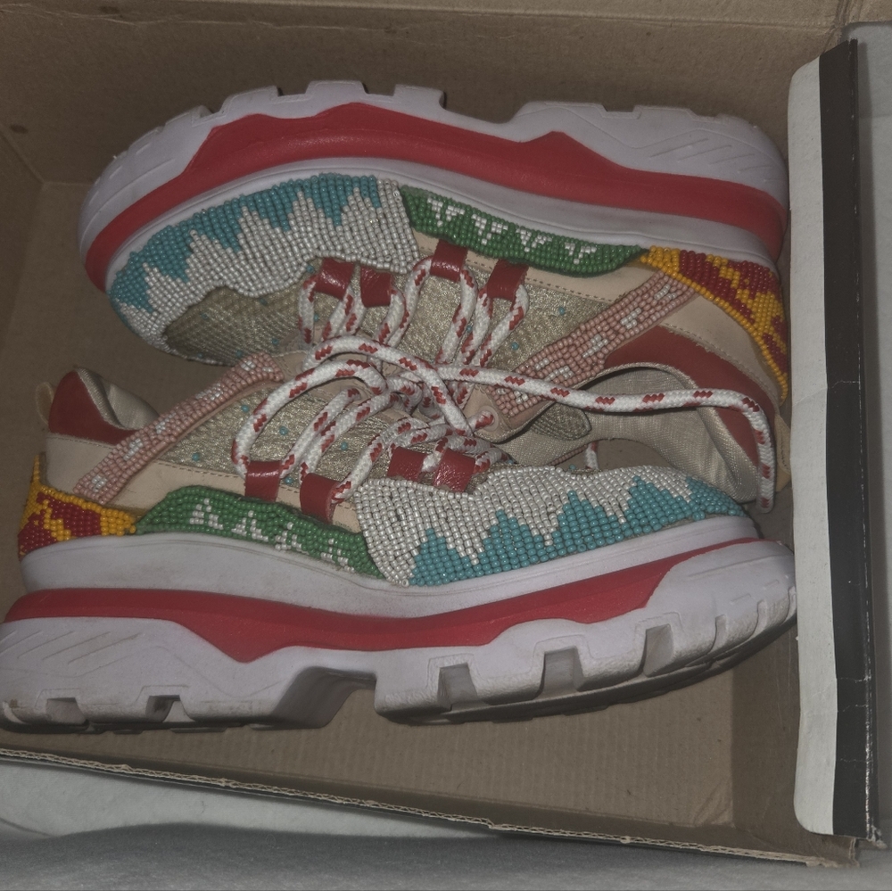 Farm Rio Summer Beaded Sneakers